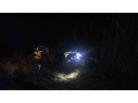 Refüje çarpan otomobil, dere yatağına düştü: 1 ölü, 3 yaralı