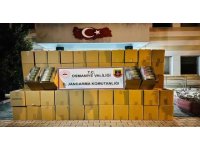 Osmaniye’de durdurulan tırda 1 milyon liralık kaçak makaron ele geçirildi