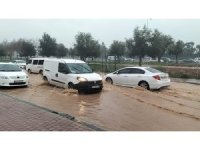 Son anda fark ettiği dev dalgaların arasında kalmaktan merdivene tutunarak kurtuldu