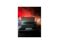 Isparta’da seyir halindeki Fiat Tofaş otomobil alev aldı