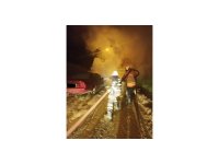 Yayladağı’nda otomobil yangını