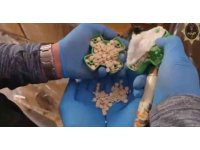 Plastik pervaneler içerisinde 107 kilogram ağılığında 642 bin uyuşturucu hap ele geçirildi