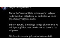 Osmaniye’de şiddetli yağış ve fırtına hayatı olumsuz etkiledi
