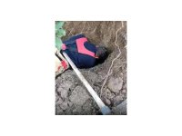 Hatay’da toprağın kaymasıyla göçük altında kalan yavru köpekler kurtarıldı