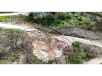 Alanya’da sağanak sonrası korkutan manzara