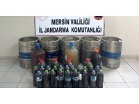 Mersin’de 685 litre sahte içki ele geçirildi