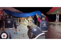 Tır dorsesinde branda altında saklanan 12 kaçak göçmen yakalandı