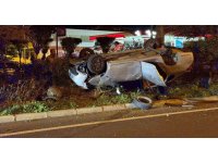 Gazipaşa’da takla atan otomobildeki 4 kişi yaralandı