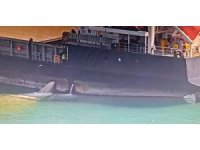 Mersin’de denizi kirleten gemiye 13 milyon TL ceza kesildi, gemi rıhtıma bağlandı