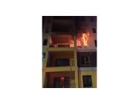 Defne’de apartman dairesinden alevler yükseldi