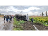 Devrilen tankerden litrelerce akaryakıt portakal bahçesine aktı