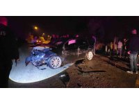 Adana’da evin duvarına çarpan otomobil takla attı: 1 yaralı