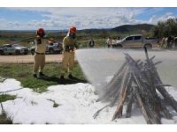 Ateş savaşçılarının TOY’u nefes kesti