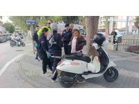 Ehliyetsiz ve muayenesi geçmiş motosikletle kaza yaptı 42 bin lira ceza uygulandı