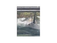 Tarsus’ta kayıp genç akıntıya böyle kapıldı: Son görüntüleri ortaya çıktı