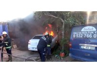 15 gün önce taşıdığı işyeri gözlerinin önünde küle döndü