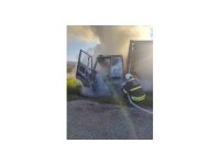 Kırıkhan’da kamyon yangını