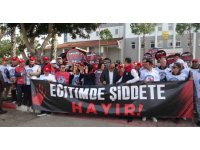 Antalya’da okullara yapılan saldırılar protesto edildi