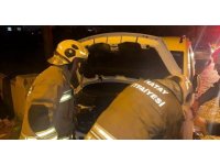 Defne’de aracın motorunda yangın çıktı