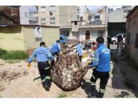 Sahiplerinin yaşamını yitirdiği evden bir kamyon çöp çıktı