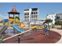 Kepez’de park ve oyun alanlarında hijyen seferberliği