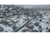 Mersin’de kar güzelliği dronla görüntülendi