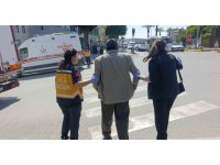 Yaya geçidinde aracın çarptığı kişi yaralandı