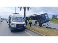 Şehirlerarası yolcu otobüsü Çevreyolu’nda refüje çıktı: 1 yaralı