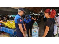 Mezitli zabıtasından semt pazarlarında sıkı denetim