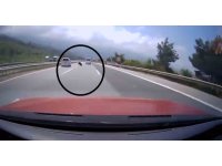 Otobanda yola fırlayan angus korku dolu anlar yaşattı