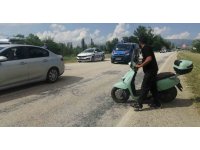 Isparta’da motosikletten düşen sürücü ağır yaralandı