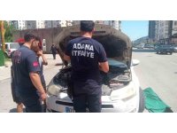 Araçların motoruna giren kedi, itfaiyeyi seferber etti