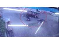 Motosikletlinin ölümden döndüğü kaza kamerada