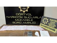 Erzin’de 250 gram metamfetamin ele geçirildi
