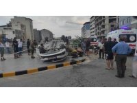 Takla atarak hurdaya dönen Fiat 2 kişiye mezar oldu