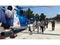 Mersin’de yangın ekibinin çalışmaları yerinde incelendi