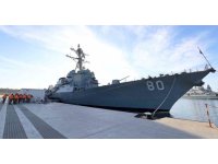ABD Savaş Gemisi ’USS Roosevelt’ Mersin Limanı’na demirledi