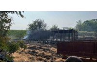 Osmaniye’de malzeme deposu alevlere teslim oldu