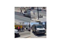 16 yaşındaki sürücünün kullandığı kamyonet yayaya çaptı: Kaza anı kamerada