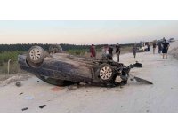 Mersin’de stabilize yolda otomobil takla attı: 1 ölü,1 yaralı