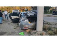 Isparta’da takla atan otomobildeki 2 kişi yaralandı