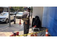 Trafoda yangın çıktı, vatandaşlar ATM’den para çekmeye devam etti