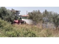 Manavgat’ta tarım arazisinde çıkan yangın söndürüldü