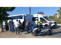 Manavgat’ta zincirleme kaza: Motosiklet sürücüleri yaralandı