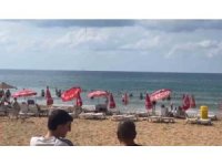 Alanya İncekum açıklarında deniz üzerinde hortum oluştu