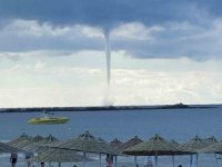 Alanya’da deniz üzerinde dev hortum