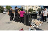 2 kişinin yaralandığı elektrikli bisiklet kazası güvenlik kamerasında