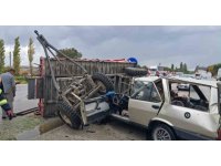 Burdur’da traktör ile otomobil çarpıştı: 1 ağır yaralı