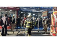 Balıkçının bacasında yangın çıktı, tezgahta satışlar durmadı