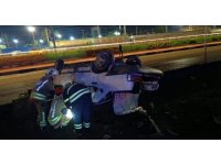 İskenderun’da otomobil takla attı: 3 yaralı